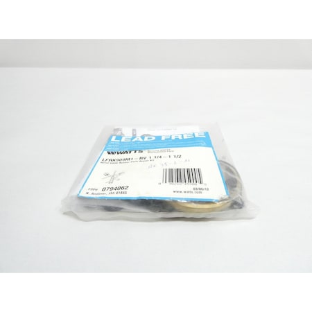 Watts RELIEF VALVE RUBBER PARTS REPAIR KIT VALVE PARTS AND ACCESSORY LFRK909M1-RV 1-1/4-1-1/2